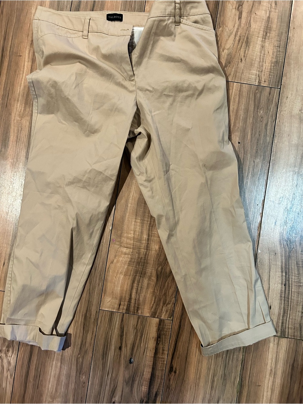 Talbots Beige Cropped Chino Pants